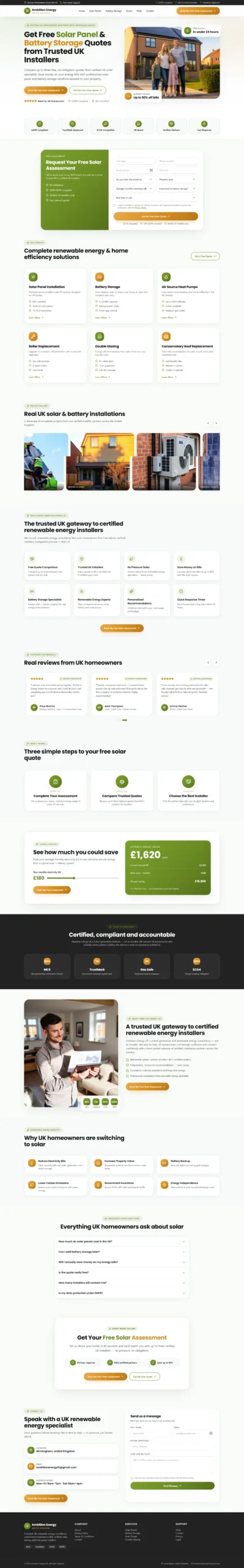 Website project screenshot