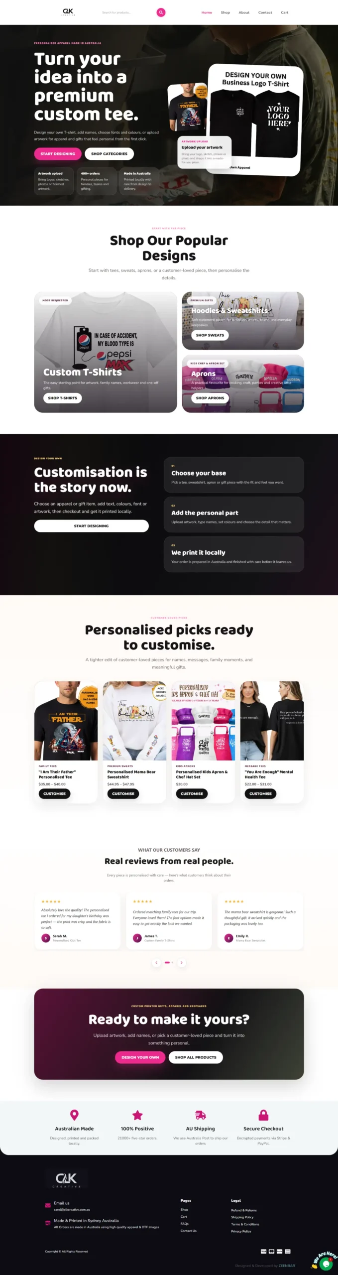Website project screenshot
