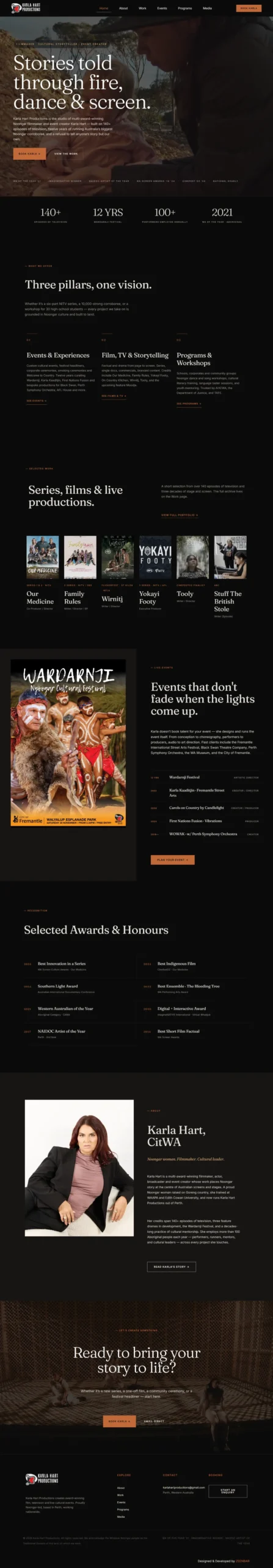 Website project screenshot