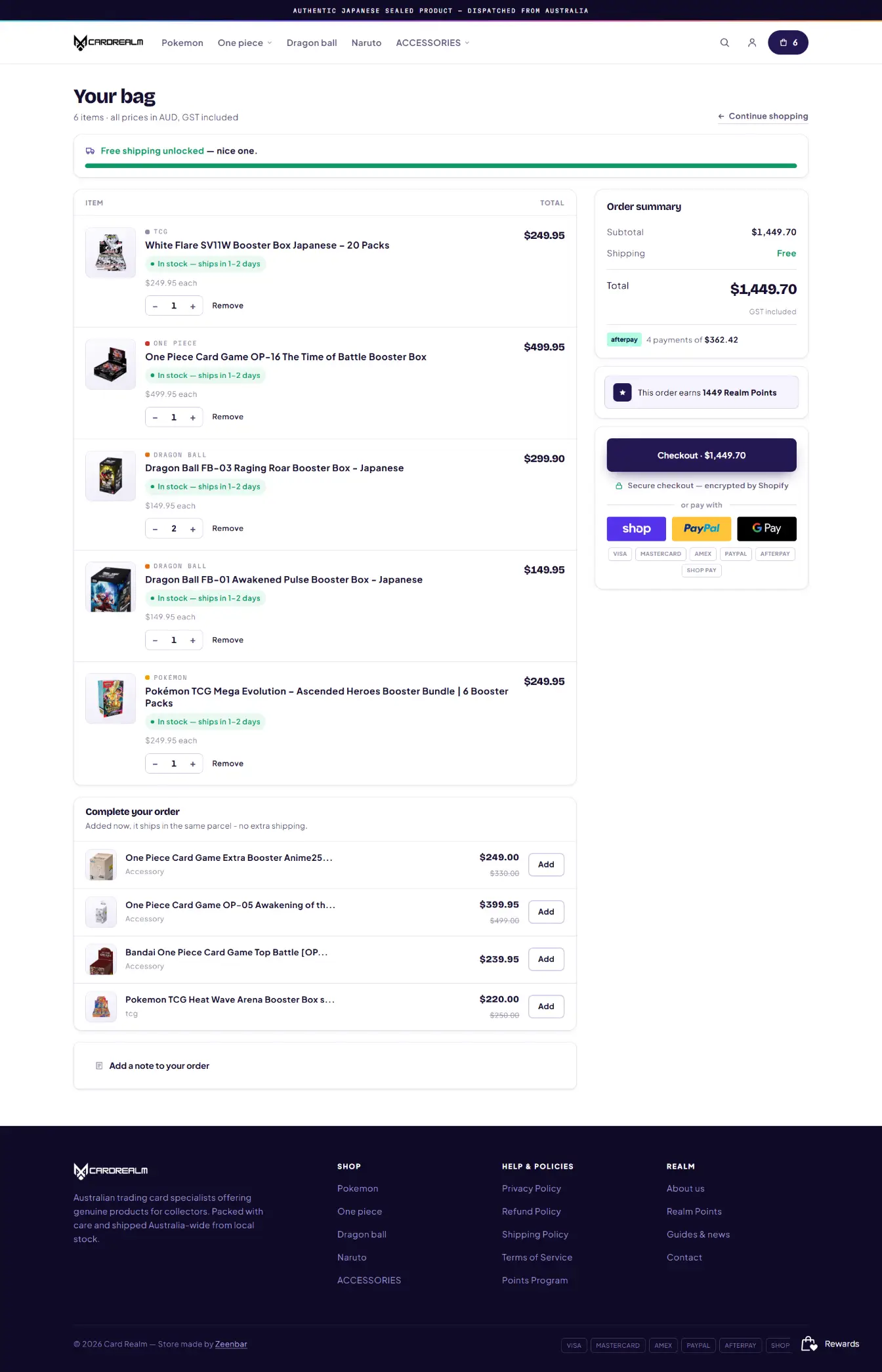 Website project screenshot